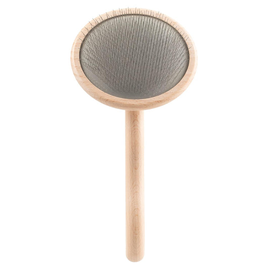 Dog Brush, Mark VIII Roundslicker Brush, Groom like a Professinal, Stainless Steel Pins, Lightweight Beech Wood Body, Ground and Polished Tips