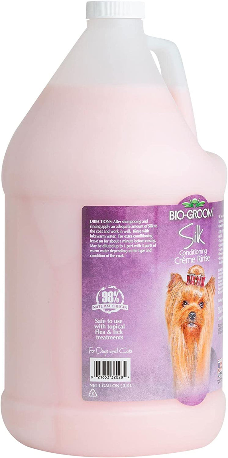 Silk Creme Rinse Dog Conditioner - Conditioner for Dogs, Puppy Conditioner, Dog Conditioner Detangler, Dog Hair Conditioner - 1 Gallon