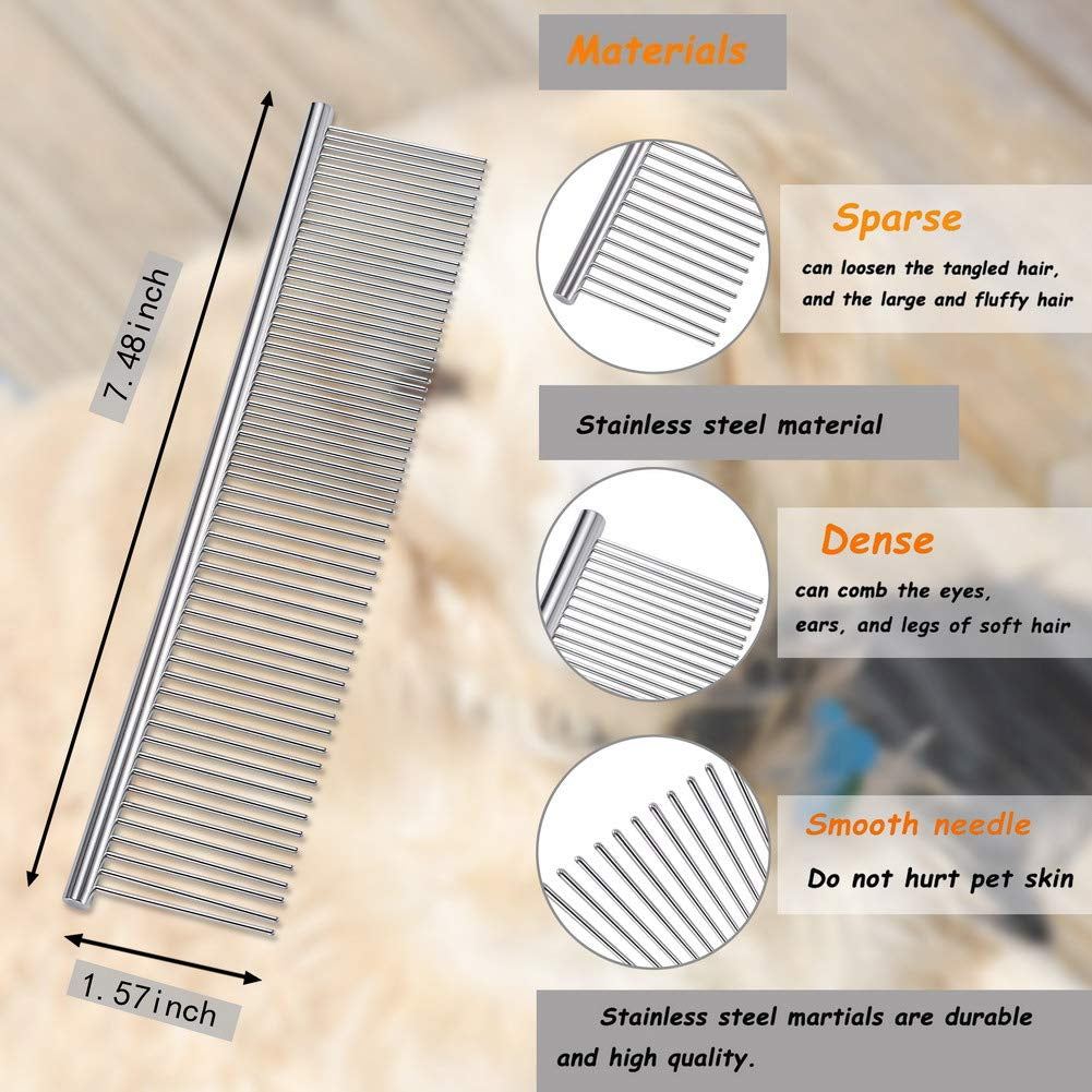Cat Comb,Pet Comb  Professional Grooming Comb for Dog/Cat/Small Pets(3 Packs)