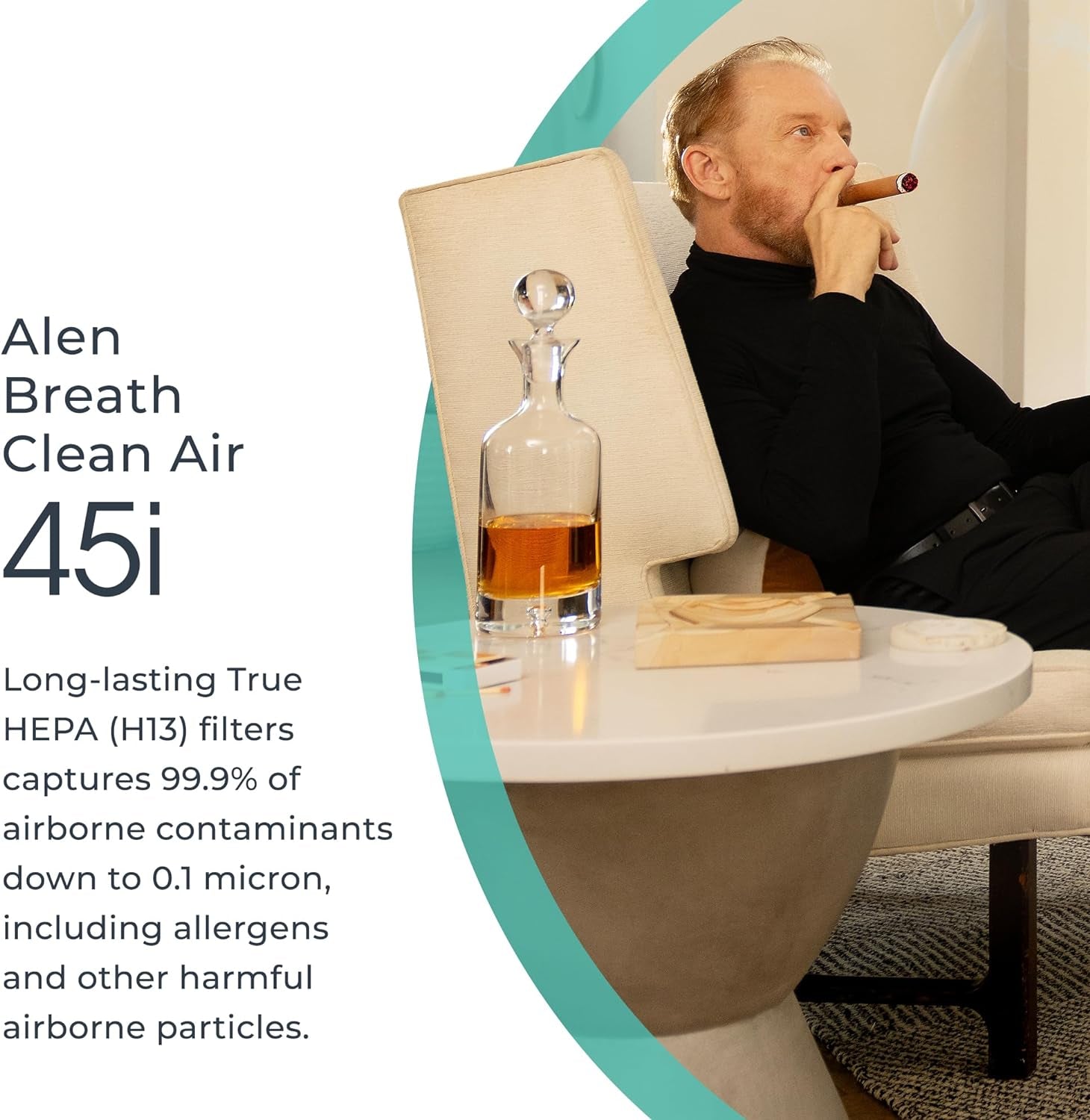 Air Purifier Breathesmart Flex HEPA W/ Voc/Smoke Filter - 1400 Sq. Ft - Perfect for Bedrooms - Captures Allergens, Dust, & Mold + Vocs & Smoke